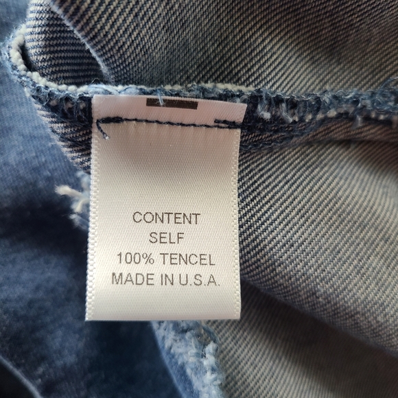 Maven West Frayed Tencel Cross Back Shirt - Picture 6 of 7